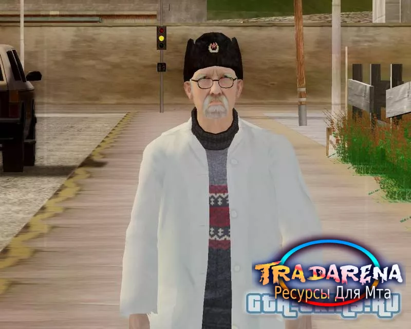 Скин Русский учёный в ушанке для GTA San Andreas