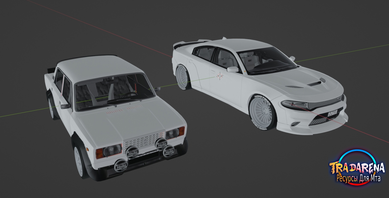 Dodge Charger SRT Wide Body / Lada 2107 VFTS (obj+textures)