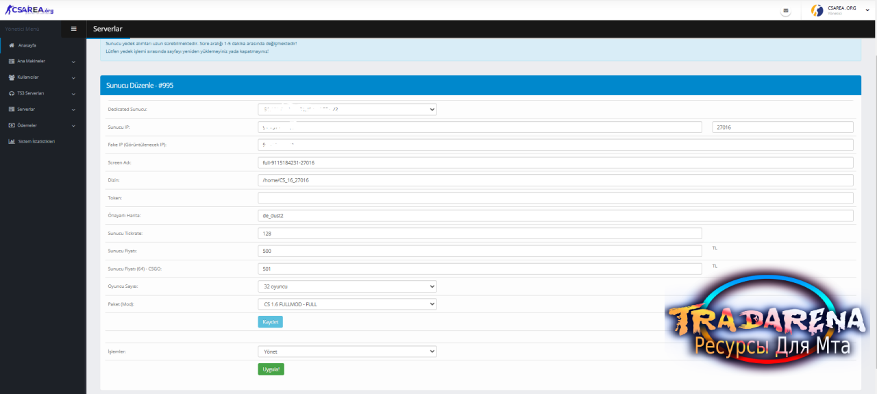 Game Control Panel (PHP 7.4 + SSH2)